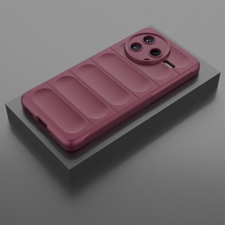 Защитный чехол Deexe Terra Case для Xiaomi Poco F7 Pro - Wine Red: фото 4 из 9