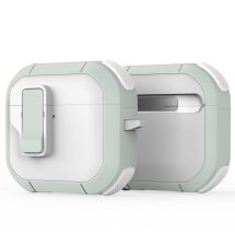 Защитный чехол DUX DUCIS PECP Series для Apple AirPods 4 - White / Green: фото 1 из 11