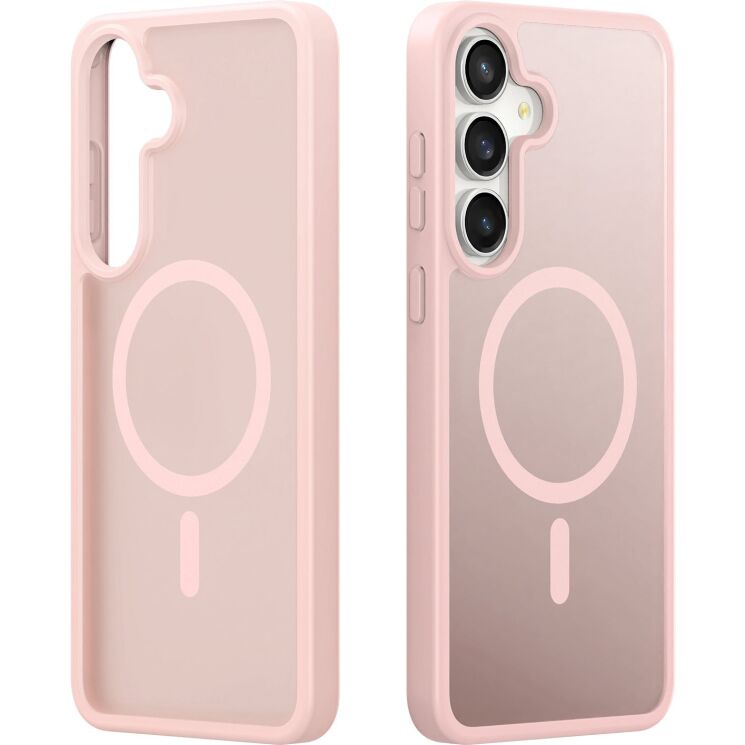Защитный чехол DUX DUCIS Yind Series MagSafe для Samsung Galaxy S26 FE / S25 FE (S731) - Light Pink: фото 2 из 9
