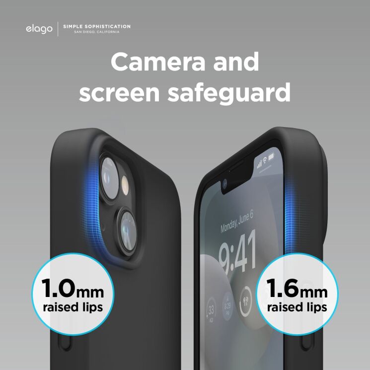 Защитный чехол Elago Silicone Case with MagSafe для Apple iPhone 14 Plus - Jean Indigo: фото 6 из 7