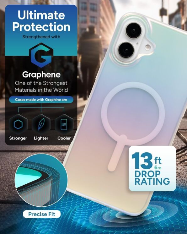 Захисний чохол Gear4 Milan Snap для Apple iPhone 16 Pro (702315320) - Iridescent: фото 9 з 12