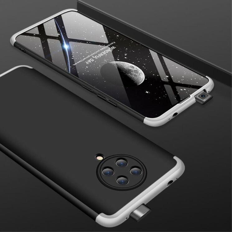 Защитный чехол GKK Double Dip Case для Xiaomi Poco F2 Pro / Redmi K30 Pro - Black / Silver: фото 2 из 8