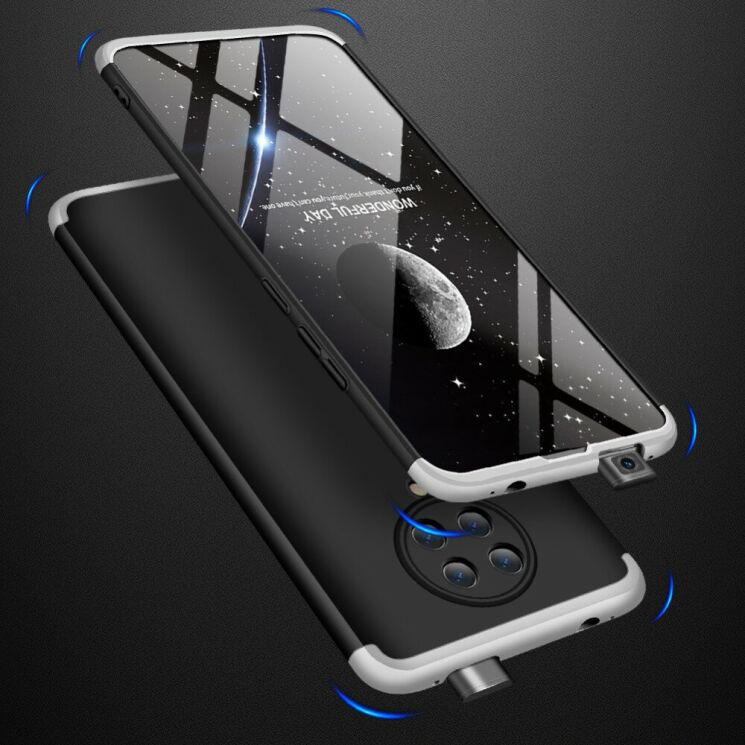 Защитный чехол GKK Double Dip Case для Xiaomi Poco F2 Pro / Redmi K30 Pro - Black / Silver: фото 3 из 8