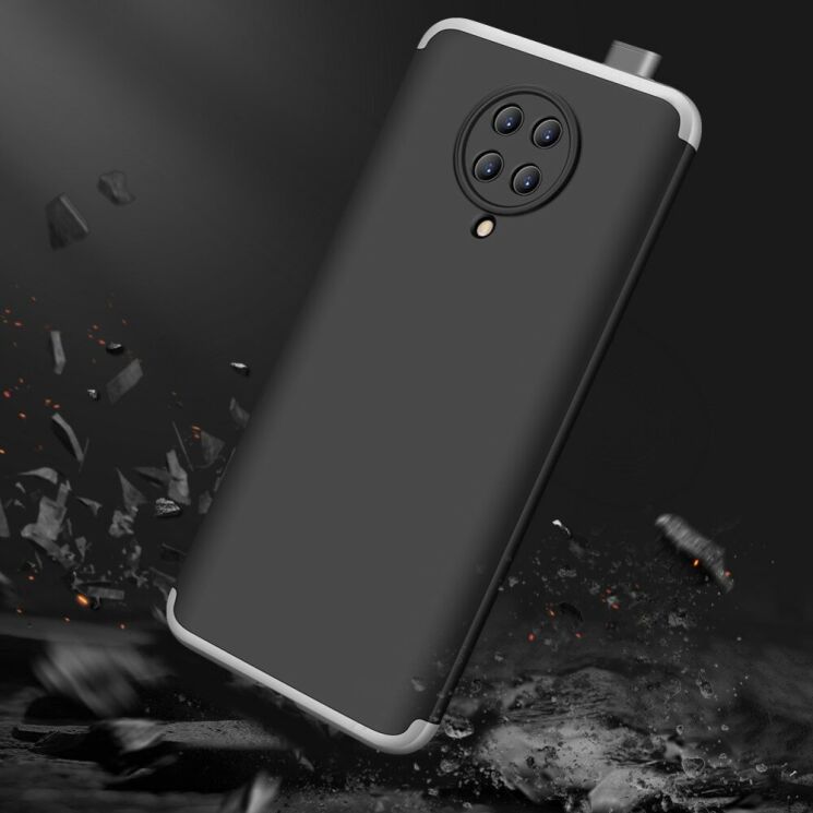 Защитный чехол GKK Double Dip Case для Xiaomi Poco F2 Pro / Redmi K30 Pro - Black / Silver: фото 6 из 8