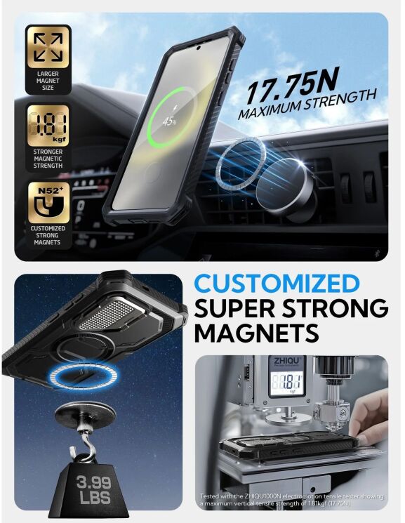 Защитный чехол i-Blason Armorbox Mag by Supcase для Samsung Galaxy S25 Plus (S936) 843439156418 - Black: фото 9 из 12