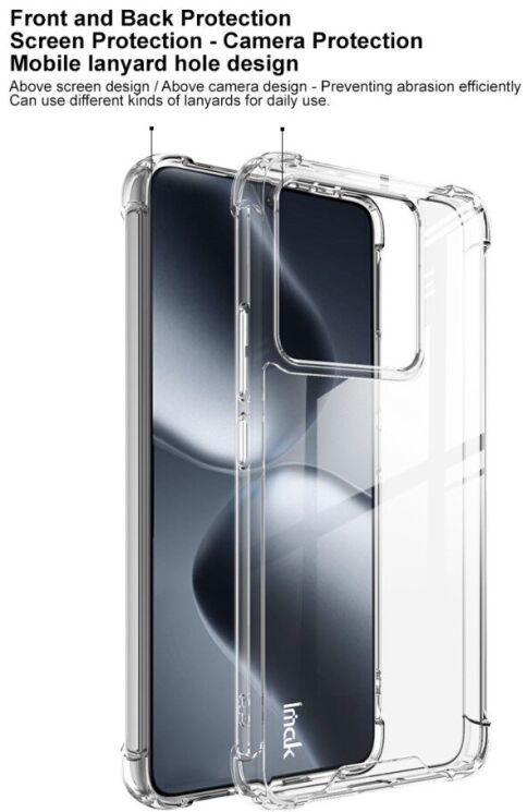 Захисний чохол IMAK Space Shield для Xiaomi 14T Pro - Transparent: фото 6 з 7