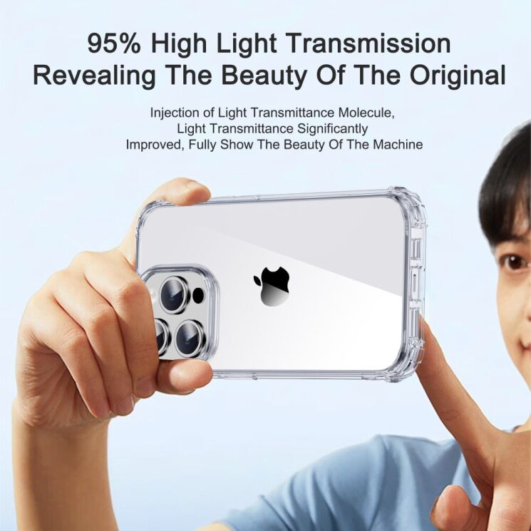 Защитный чехол IPAKY Airbag Series для Apple iPhone 15 Pro - Transparent: фото 7 из 11