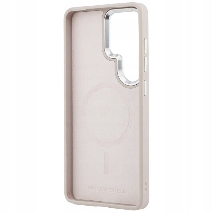 Захисний чохол Karl Lagerfeld Embossed Ring RSG Logo MagSafe для Samsung Galaxy S26 Ultra (S948) KLHMS26LPSKRSGEP - Pink: фото 7 з 8