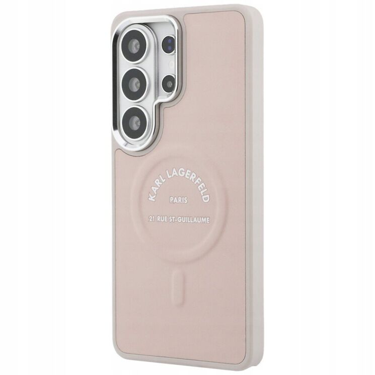 Захисний чохол Karl Lagerfeld Embossed Ring RSG Logo MagSafe для Samsung Galaxy S26 Ultra (S948) KLHMS26LPSKRSGEP - Pink: фото 4 з 8