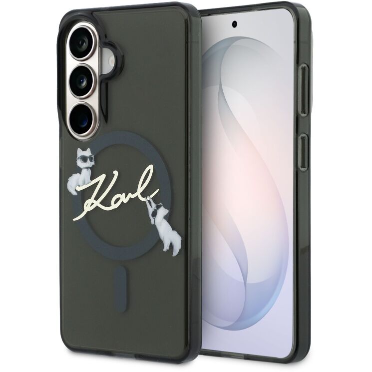 Защитный чехол Karl Lagerfeld IML Choupettes Karl Script Logo MagSafe для Samsung Galaxy S26 (KLHMS26S5HKSCAK) - Black (412000B) Защитный чехол Karl Lagerfeld IML Choupettes Karl Script Logo MagSafe для Samsung Galaxy S26 (KLHMS26S5HKSCAK) - Black: фото 1 из 8