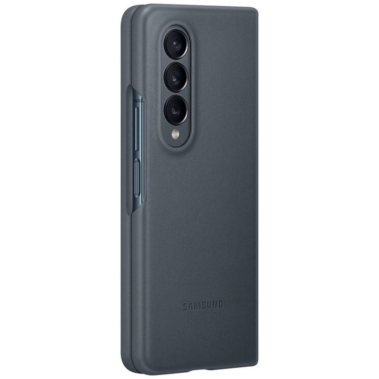 Защитный чехол Leather Cover (FF) для Samsung Galaxy Fold 4 (EF-VF936LJEGUA) - Moss Gray: фото 4 из 7