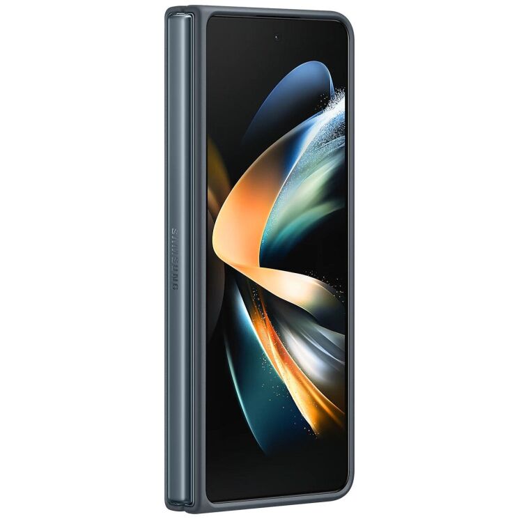 Защитный чехол Leather Cover (FF) для Samsung Galaxy Fold 4 (EF-VF936LJEGUA) - Moss Gray: фото 3 из 7