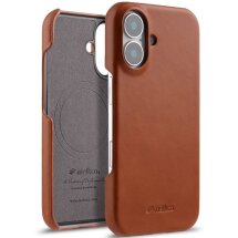 Защитный чехол MELKCO Leather Back Cover (with MagSafe Support) для Apple iPhone 16 Plus - Brown: фото 1 из 5