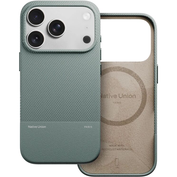 Захисний чохол Native Union (RE) Classic для iPhone 17 Pro (RECLA-GRN-NP25P) - Slate Green: фото 1 з 12