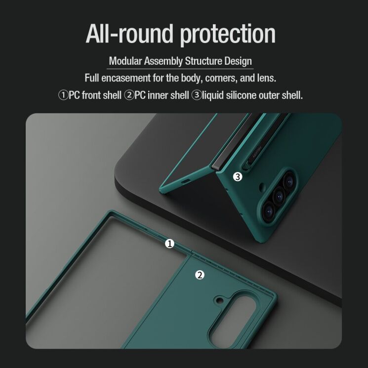 Захисний чохол NILLKIN Flex Pure Fold (S Pen) для Samsung Galaxy Fold 7 - Green: фото 13 з 18