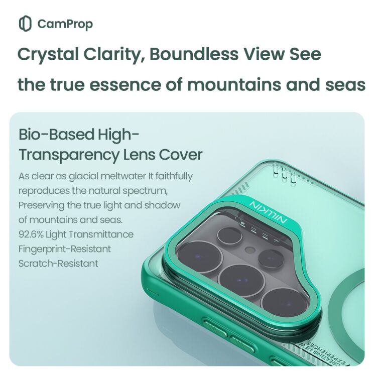 Захисний чохол NILLKIN Iceblade Prop Magnetic (Precise Cut-out) для Samsung Galaxy S26 Ultra - Green: фото 12 з 17