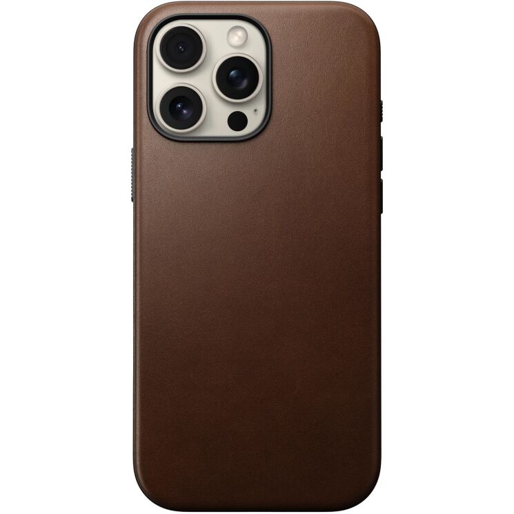 Защитный чехол Nomad Modern Leather Case для Apple iPhone 16 Pro Max (NM01692485) - Brown: фото 1 из 12
