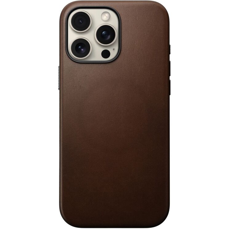 Защитный чехол Nomad Modern Leather Case для Apple iPhone 16 Pro Max (NM01692485) - Brown: фото 4 из 12