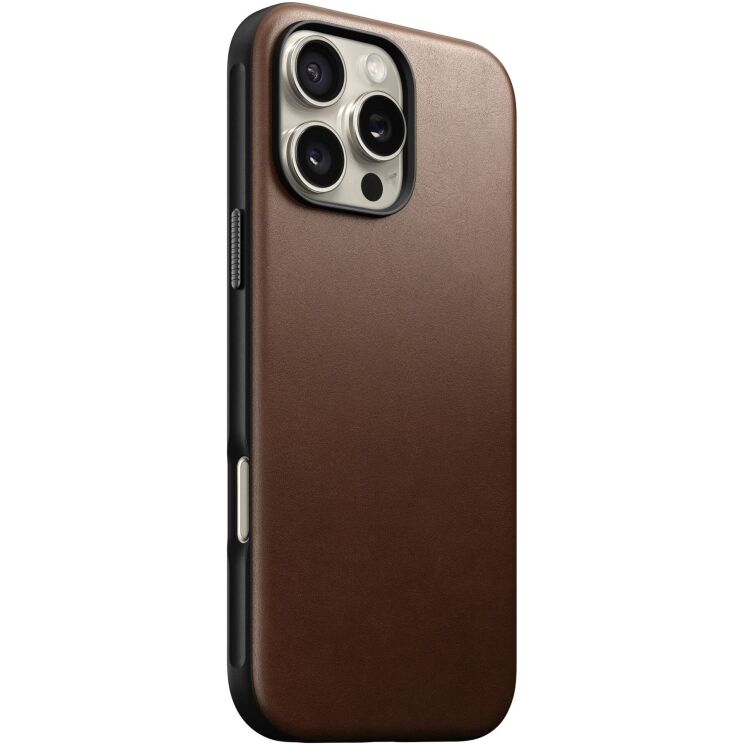 Защитный чехол Nomad Modern Leather Case для Apple iPhone 16 Pro Max (NM01692485) - Brown: фото 2 из 12