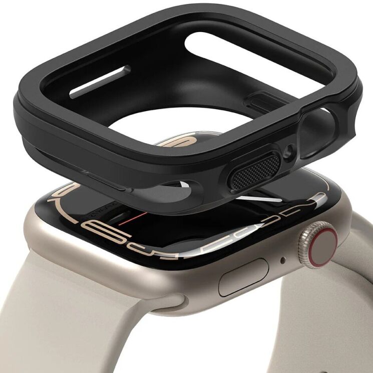 Защитный чехол Ringke Air Sports для Apple Watch 45 mm (7 / 8 / 9 Series) 8809848200694 - Black (304715B) Защитный чехол Ringke Air Sports для Apple Watch 45 mm (7 / 8 / 9 Series) 8809848200694 - Black: фото 1 из 10