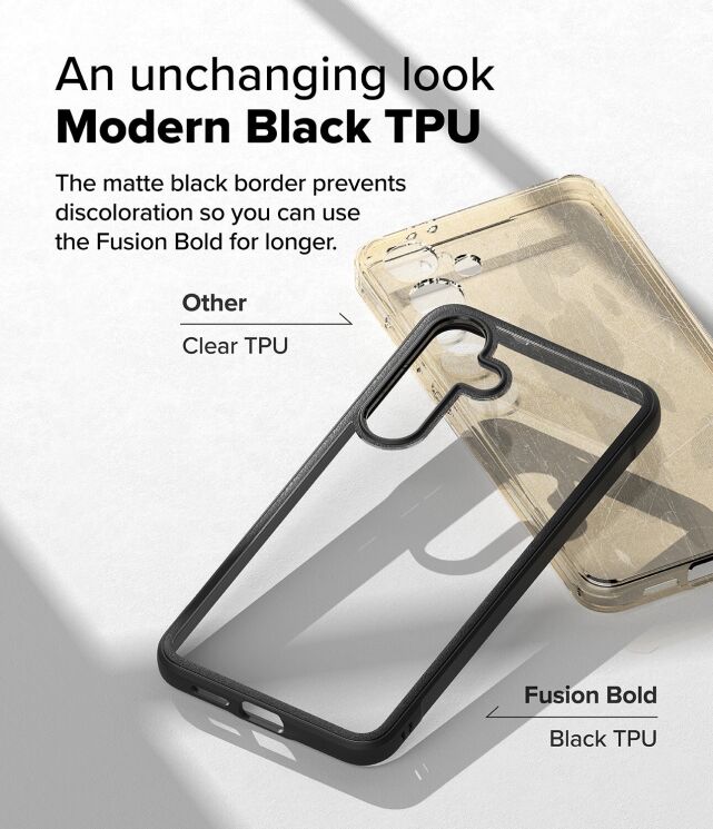 Защитный чехол Ringke Fusion Bold для Samsung Galaxy S25 (S931) 8800274968233 - Black: фото 5 из 14