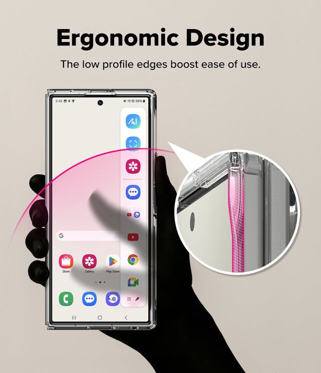 Защитный чехол Ringke Fusion (FF) для Samsung Galaxy Fold 7 (8800293855255) - Clear: фото 16 из 21