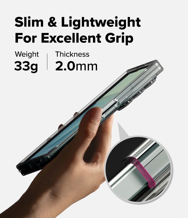 Защитный чехол Ringke Fusion (FF) для Samsung Galaxy Fold 7 (8800293855255) - Clear: фото 9 из 21