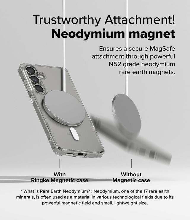 Защитный чехол Ringke Fusion Magnetic для Samsung Galaxy S25 (S931) 8800274968103 - Clear: фото 5 из 16