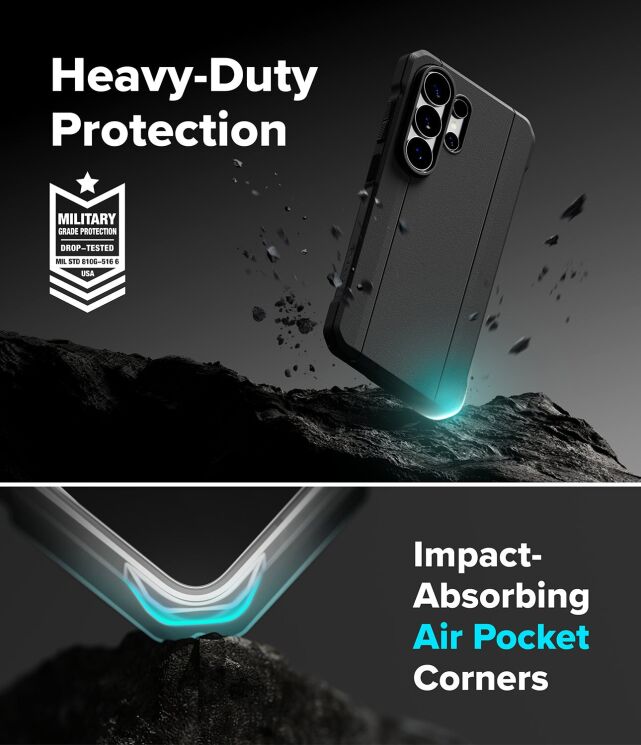 Защитный чехол Ringke Onyx Alfa для Samsung Galaxy S26 Ultra (S948) 8800328816084 - Black: фото 8 из 15