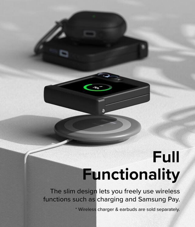 Захисний чохол Ringke Slim Hinge для Samsung Galaxy Flip 7 FE / Flip 6 (8809961788277) - Black: фото 9 з 20