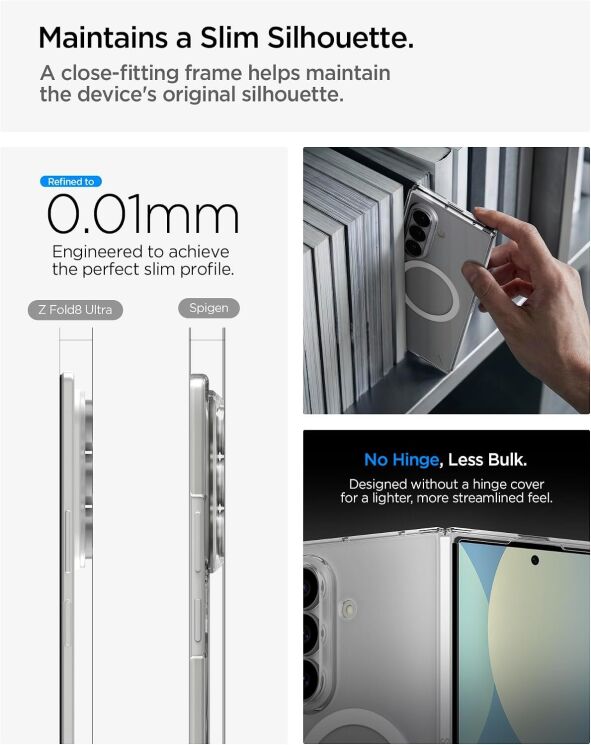 Защитный чехол Spigen AirSkin (MagFit) для Samsung Galaxy Fold 8 Ultra (ACS11505) - Clear (424075C) Защитный чехол Spigen AirSkin (MagFit) для Samsung Galaxy Fold 8 Ultra (ACS11505) - Clear: фото 12 из 14