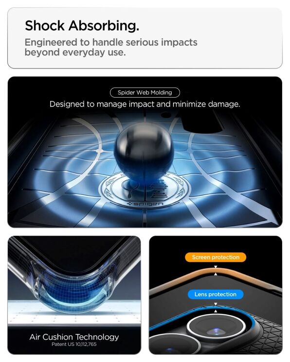 Защитный чехол Spigen Liquid Air для Samsung Galaxy S26 Plus (S947) ACS11211 - Marble Grey: фото 9 из 12