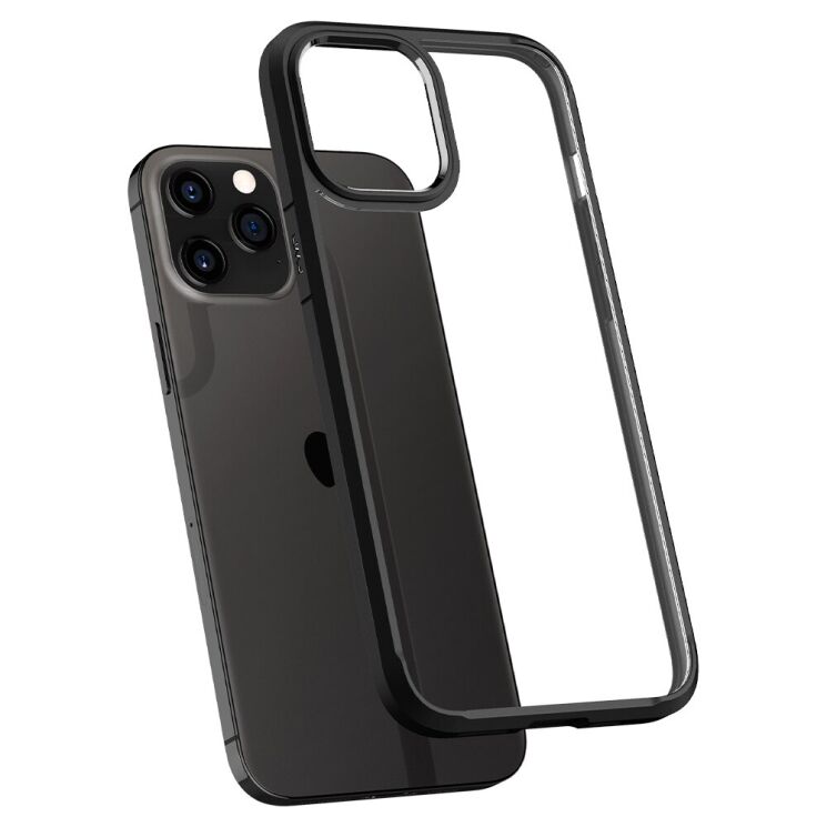 Защитный чехол Spigen (SGP) Crystal Hybrid для Apple iPhone 12 Pro Max - Matte Black: фото 4 из 8
