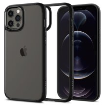 Защитный чехол Spigen (SGP) Crystal Hybrid для Apple iPhone 12 Pro Max - Matte Black: фото 1 из 8