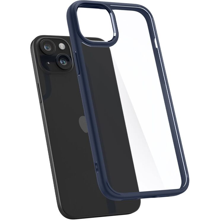 Защитный чехол Spigen (SGP) Crystal Hybrid для Apple iPhone 15 Plus - Navy Blue: фото 4 из 15