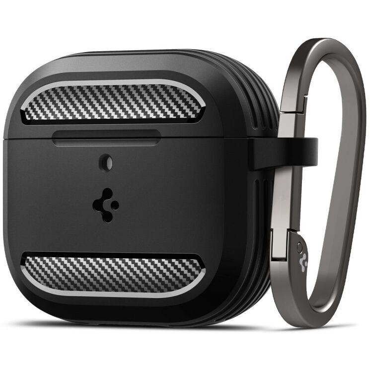 Защитный чехол Spigen (SGP) Rugged Armor (FH) для Apple AirPods 4 - Black: фото 1 из 15