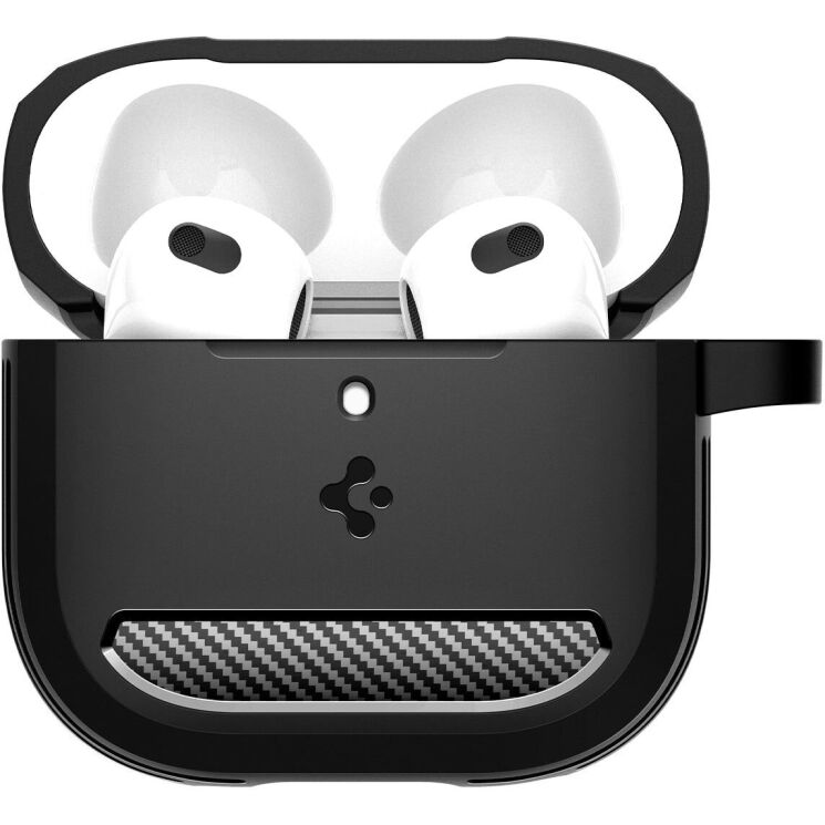 Защитный чехол Spigen (SGP) Rugged Armor (FH) для Apple AirPods 4 - Black: фото 3 из 15