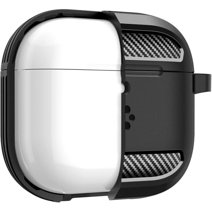 Защитный чехол Spigen (SGP) Rugged Armor (FH) для Apple AirPods 4 - Black: фото 7 из 15