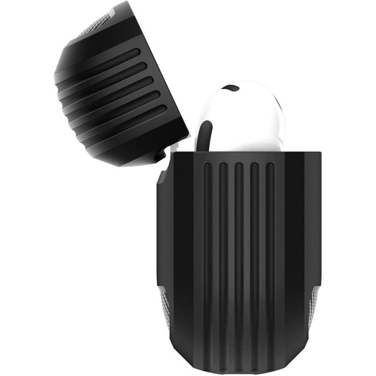Защитный чехол Spigen (SGP) Rugged Armor (FH) для Apple AirPods 4 - Black: фото 4 из 15