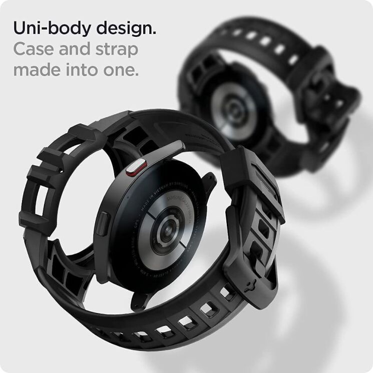 Защитный чехол Spigen (SGP) Rugged Armor Pro (FW) для Samsung Galaxy Watch 4 / 5 (44mm) - Black: фото 13 из 21