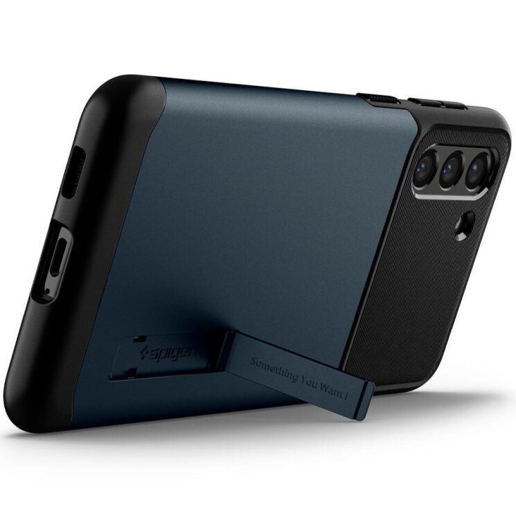 Защитный чехол Spigen (SGP) Slim Armor для Samsung Galaxy S21 (G991) - Metal Slate: фото 7 из 9