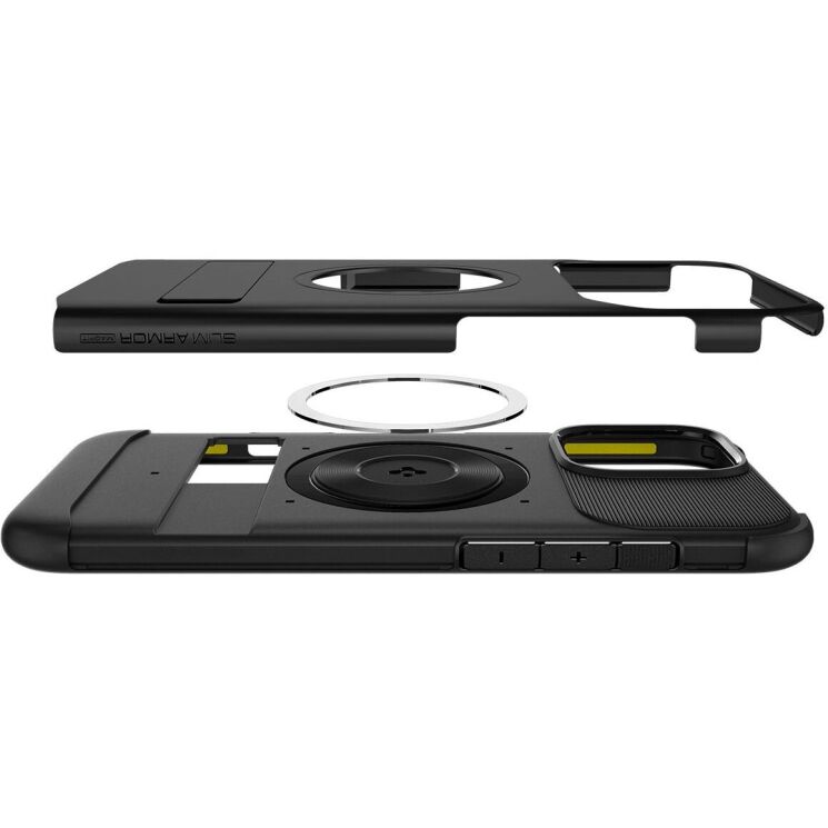 Защитный чехол Spigen (SGP) Slim Armor (MagFit) для Apple iPhone 16 Pro - Black: фото 9 из 17