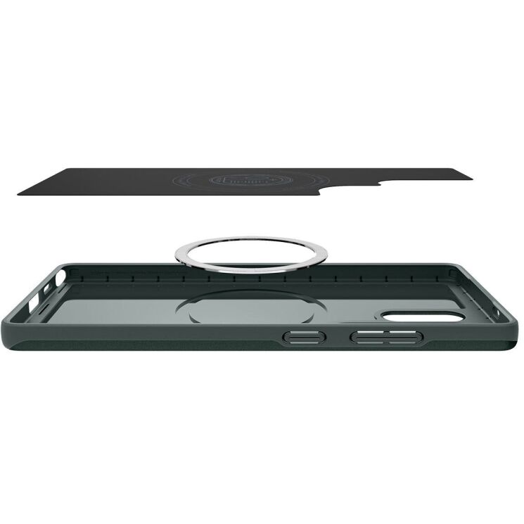 Защитный чехол Spigen (SGP) Thin Fit (MagFit) для Samsung Galaxy S25 Ultra (S938) ACS08947 - Abyss Green: фото 5 из 17