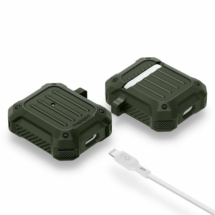 Защитный чехол Spigen (SGP) Tough Armor для Apple AirPods 1 / 2 - Military Green: фото 3 из 14