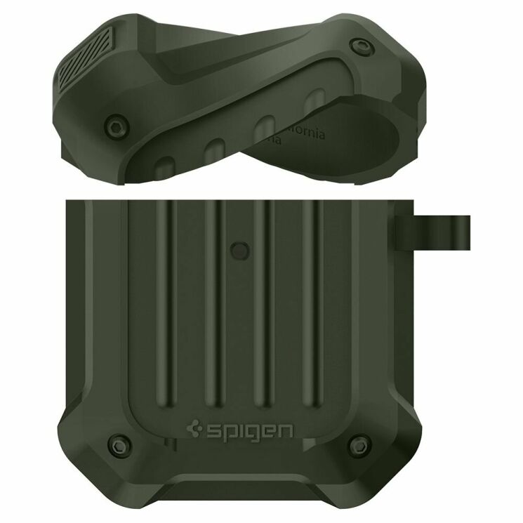 Защитный чехол Spigen (SGP) Tough Armor для Apple AirPods 1 / 2 - Military Green: фото 9 из 14