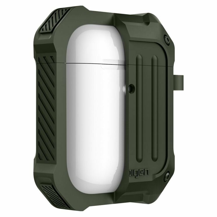 Защитный чехол Spigen (SGP) Tough Armor для Apple AirPods 1 / 2 - Military Green: фото 2 из 14
