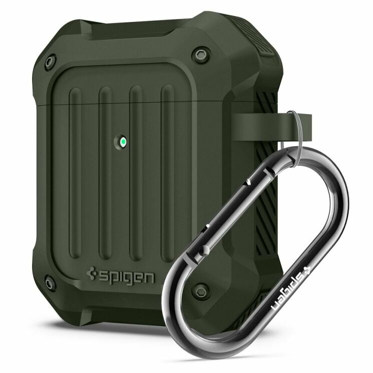 Защитный чехол Spigen (SGP) Tough Armor для Apple AirPods 1 / 2 - Military Green: фото 1 из 14