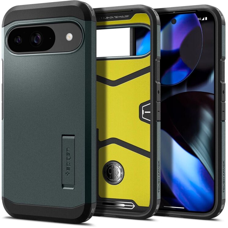 Защитный чехол Spigen (SGP) Tough Armor для Google Pixel 9 / 9 Pro - Abyss Green: фото 1 из 16