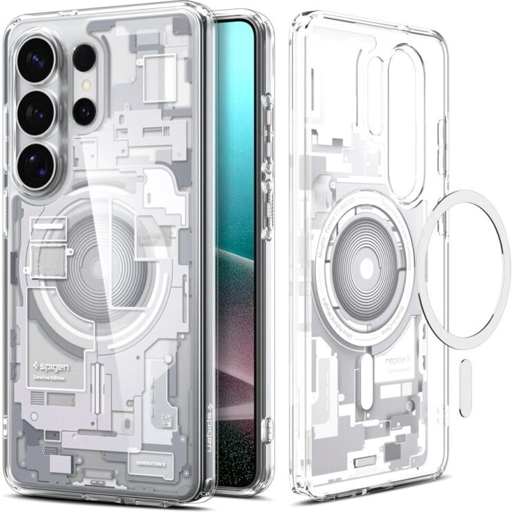 Захисний чохол Spigen Ultra Hybrid Zero One (MagFit) для Samsung Galaxy S26 Ultra (S948) ACS10683 - One White: фото 2 з 14