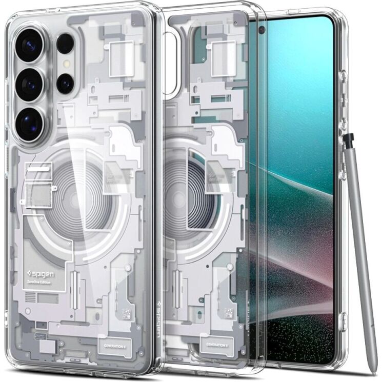 Захисний чохол Spigen Ultra Hybrid Zero One (MagFit) для Samsung Galaxy S26 Ultra (S948) ACS10683 - One White: фото 1 з 14